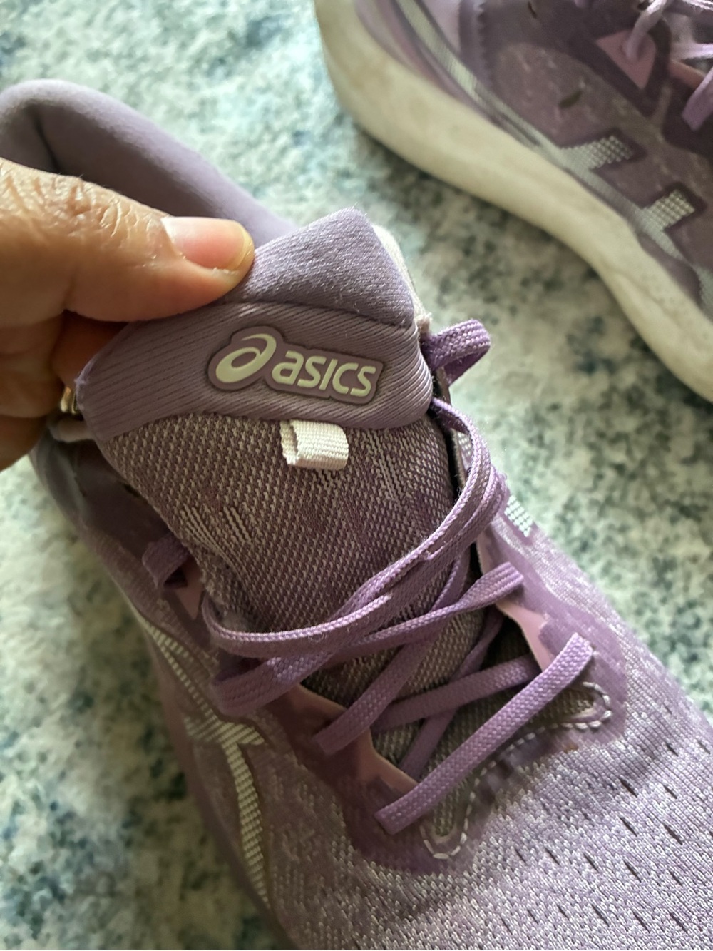 ASICS Women's Light Purple Lace-Up Running Sneakers - Picture 6 of 9